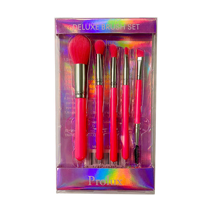 Prolux Deluxe 5 Piece Neon Brush Set, makeup brush set​,  best makeup brush set​