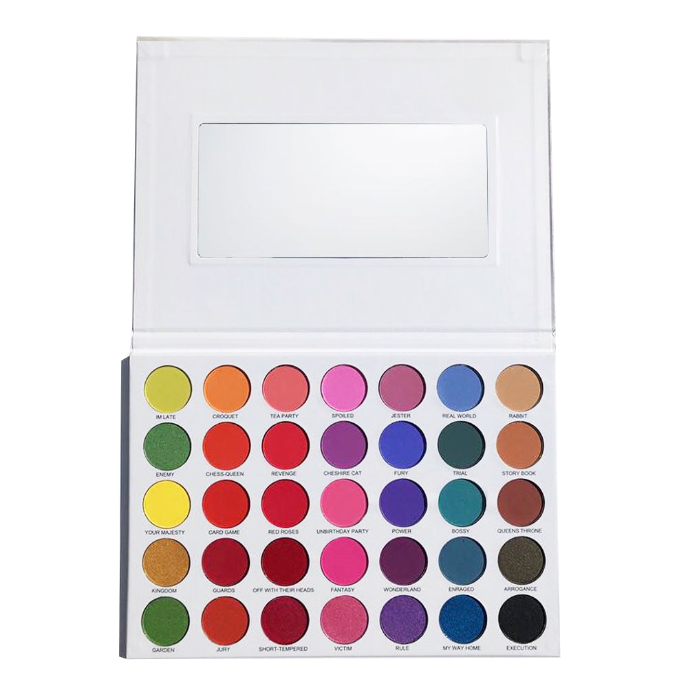 Prolux Red Queen Eyeshadow Palette, bright color eyeshadow palette, matte eyeshadow palette, shimmer eyeshadow palette