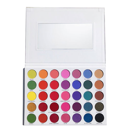 Prolux Red Queen Eyeshadow Palette, bright color eyeshadow palette, matte eyeshadow palette, shimmer eyeshadow palette