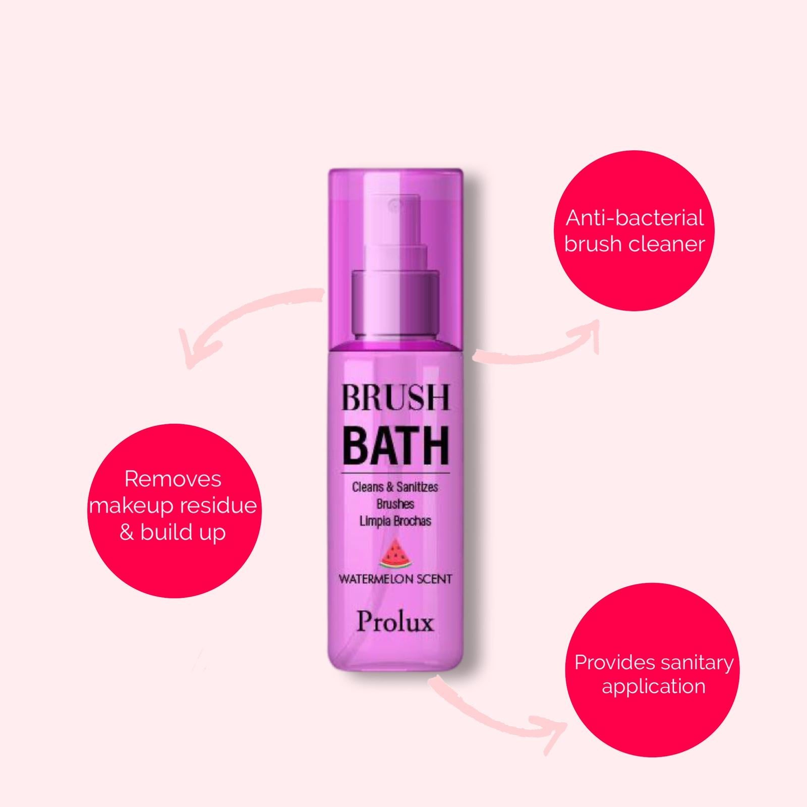 Prolux Brush Bath, makeup brush cleaner​, best makeup brush cleaner​, makeup brush cleaner​ spray