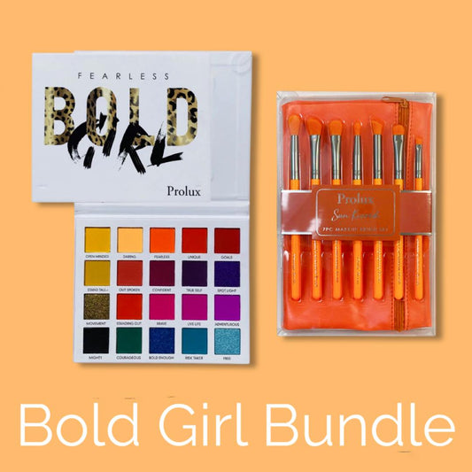 Prolux Bold Girl Bundle, eyeshadow and brush set, eyeshadow palette and brush set