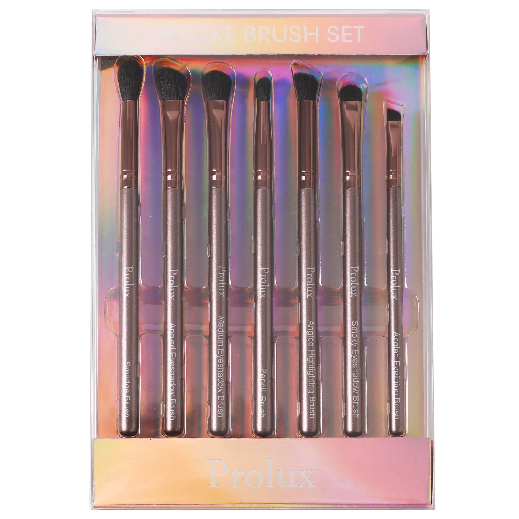 The Prolux Deluxe Eye Essentials 7pc Brush Set, eye brush set​, eye makeup brush set​