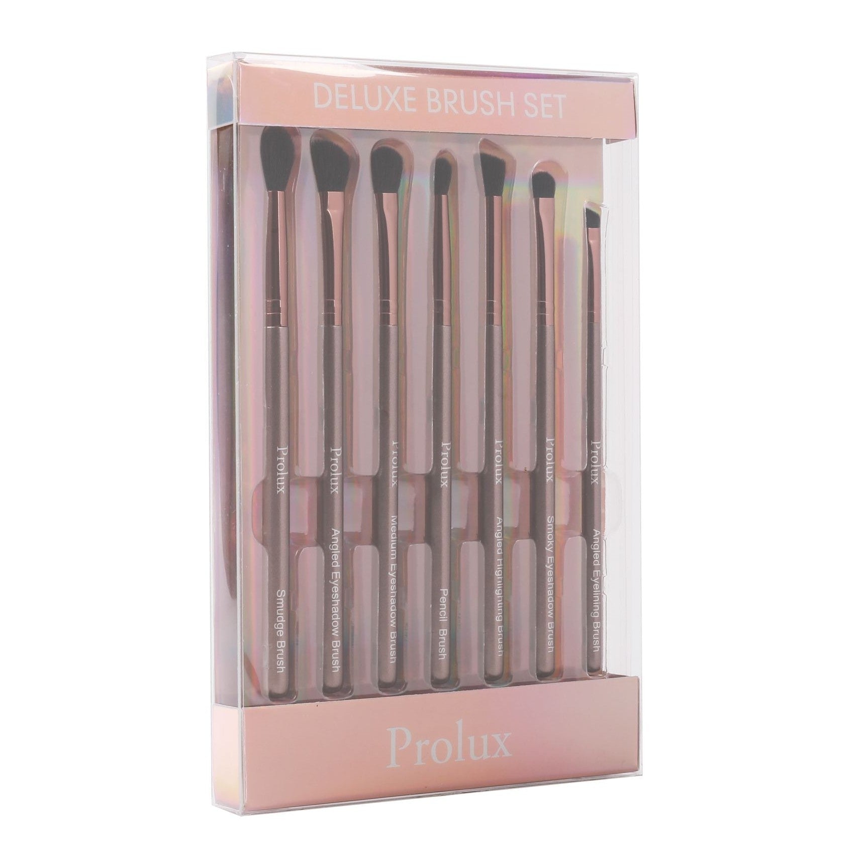 The Prolux Deluxe Eye Essentials 7pc Brush Set, eye brush set​, eye makeup brush set​