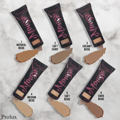 Prolux Mousse Foundation, best mousse foundation​, mousse makeup foundation