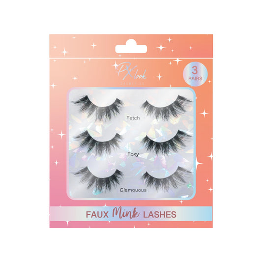 Faux Mink Lashes Eyelashes - 3 Pair, false eyelashes, lashes eyelashes