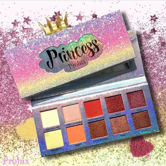 Prolux Princess Eyeshadow Palette, matte eyeshadow palette, shimmer eyeshadow palette, satin eyeshadow