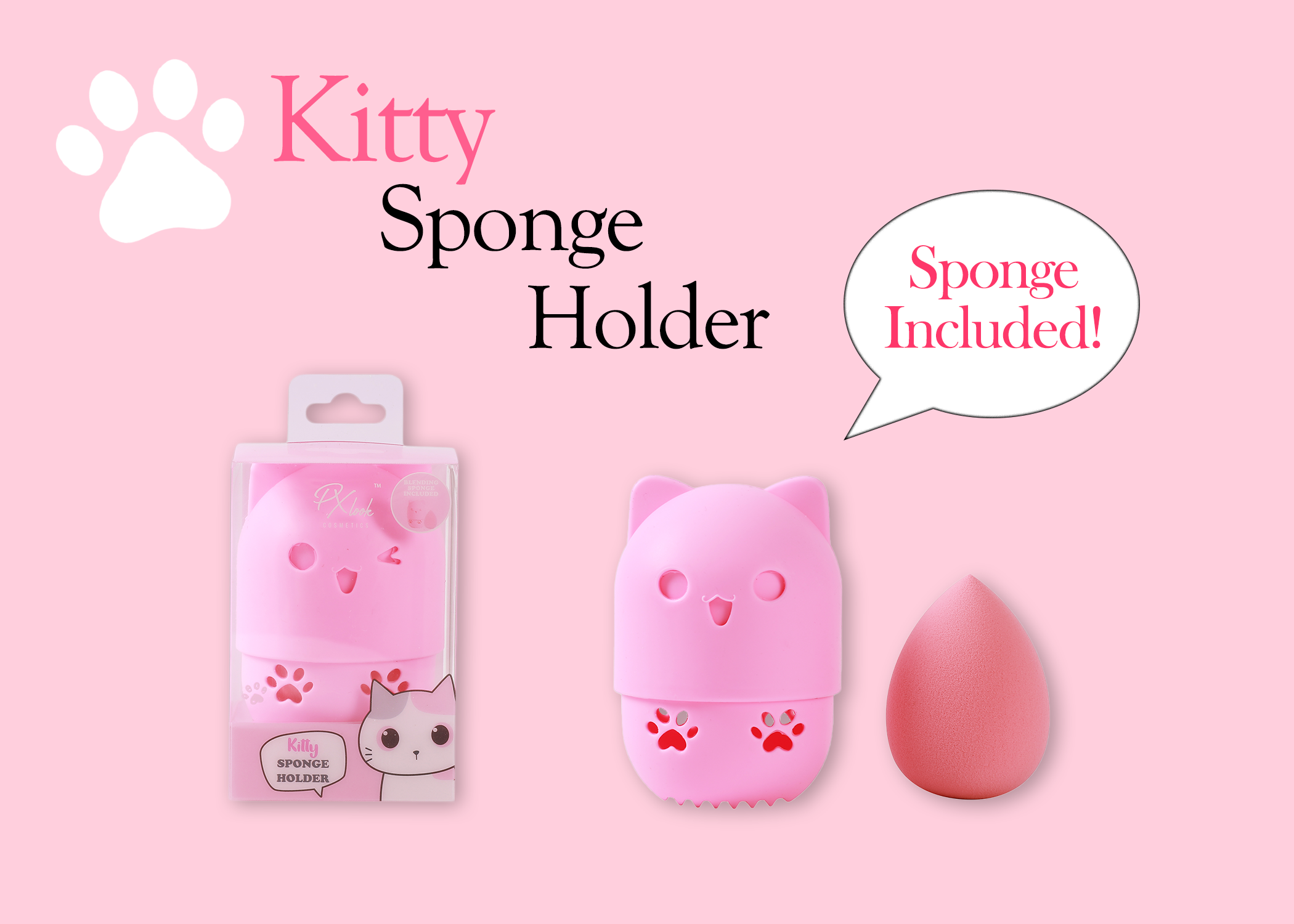 PxLook Kitty Sponge Set