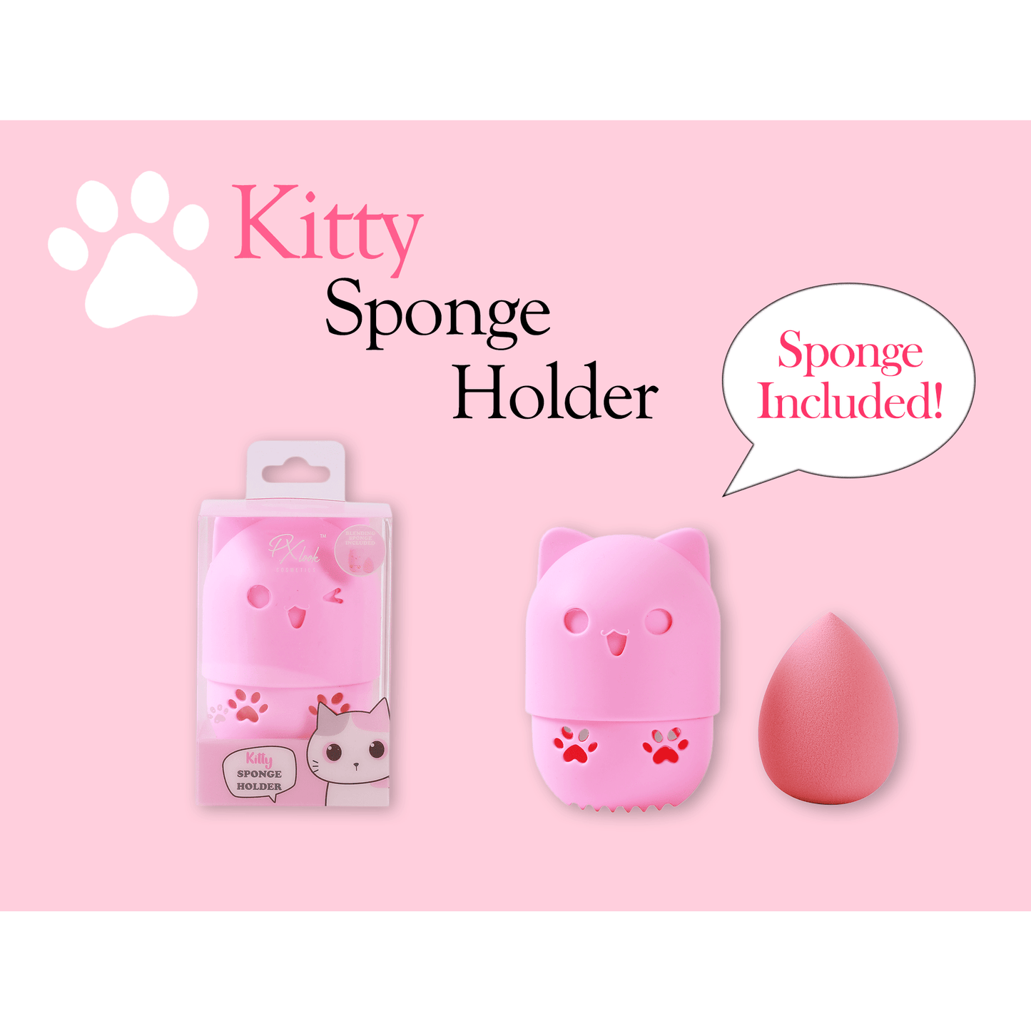 PxLook Kitty Sponge Set, makeup sponge, makeup blending sponge​, makeup sponge set