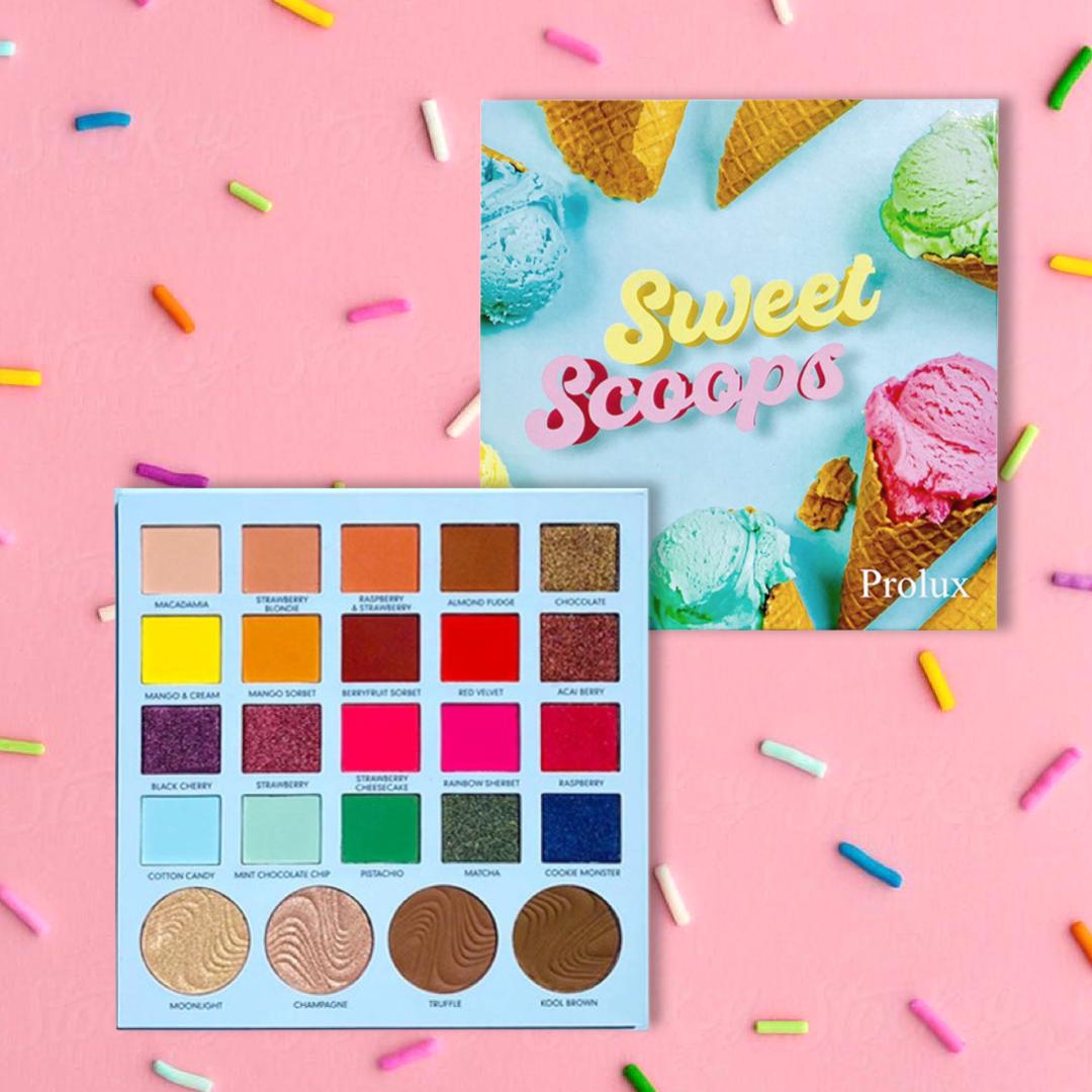 Sweet Scoops Eyeshadow Palette, matte eyeshadow palette, shimmer eyeshadow palette, non toxic eyeshadow.