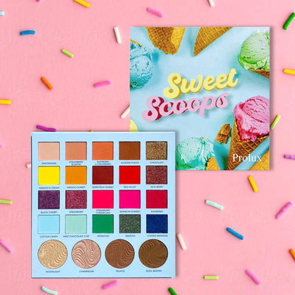 Sweet Scoops Eyeshadow Palette, matte eyeshadow palette, shimmer eyeshadow palette, non toxic eyeshadow.