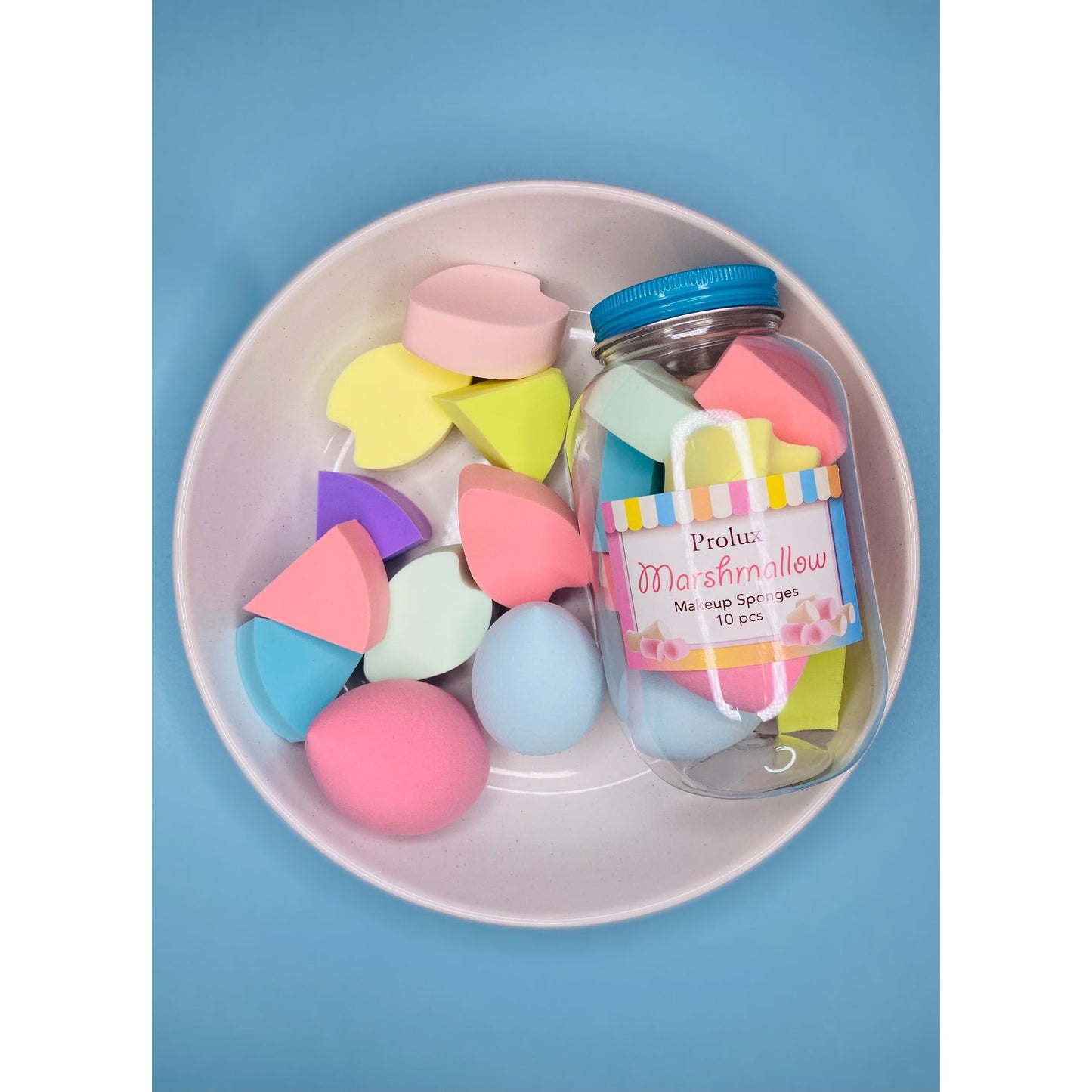 Prolux Marshmallow 10pc Makeup Sponges, makeup sponge set, makeup blending sponge​