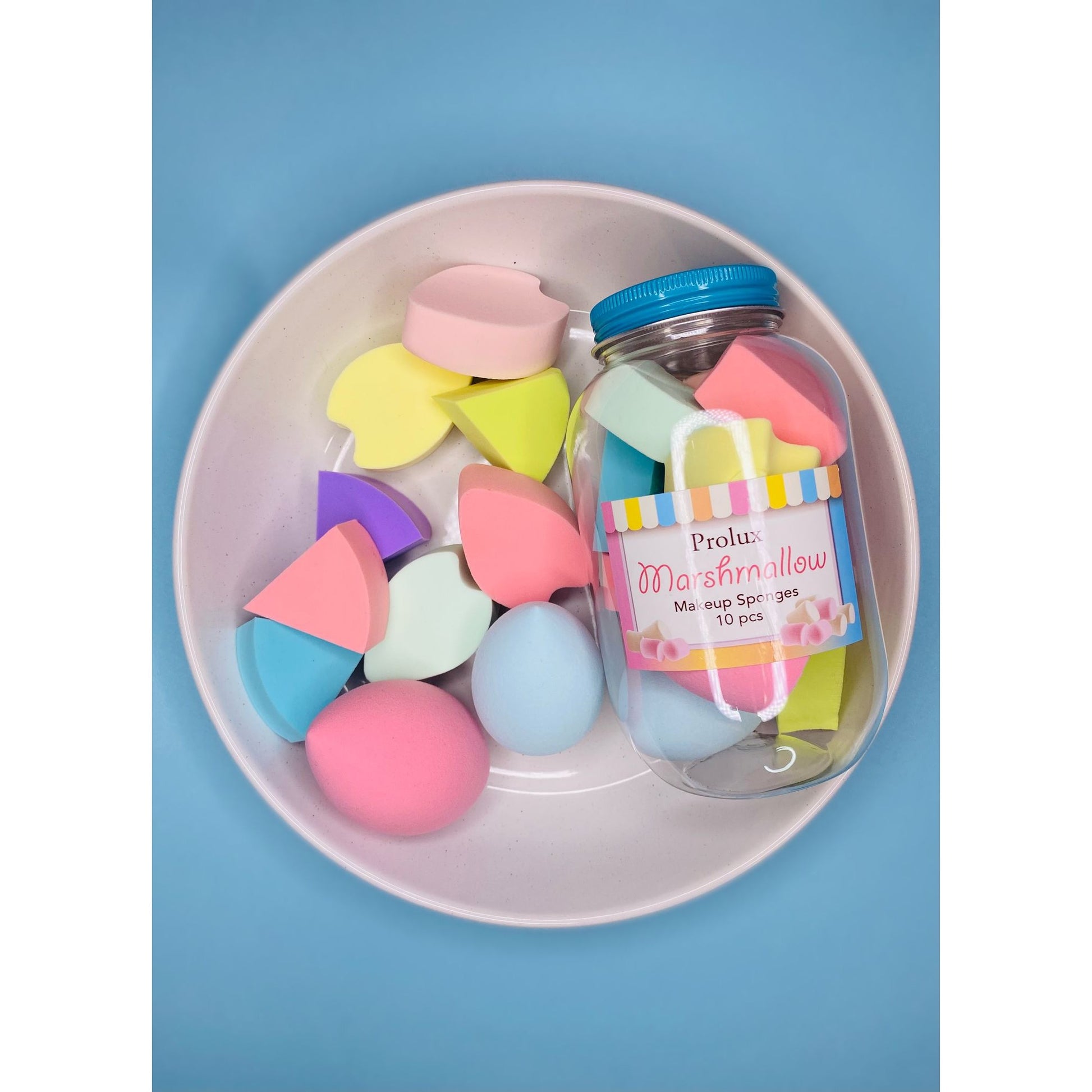 Prolux Marshmallow 10pc Makeup Sponges, makeup sponge set, makeup blending sponge​