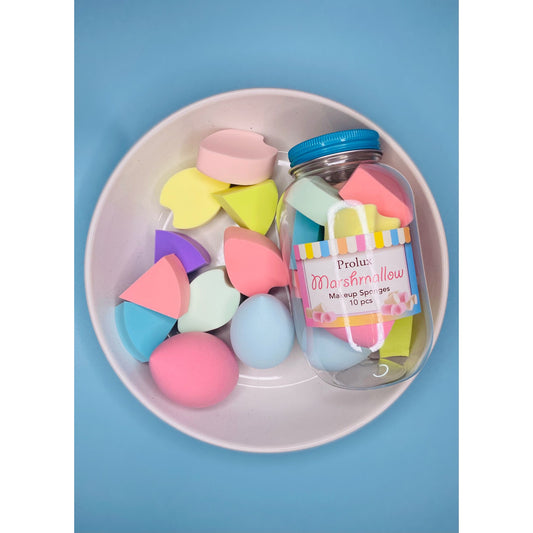 Prolux Marshmallow 10pc Makeup Sponges, makeup sponge set, makeup blending sponge​